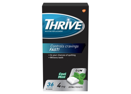 Thrive 4 mg Gomme de remplacement de la nicotine - Menthe fraîche | 36 pièces