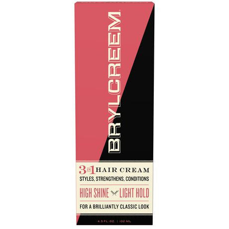 Brylcreem – Crème capillaire 3 en 1 – Coiffe, renforce, conditionne – Haute brillance et tenue légère | 132 ml
