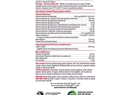 Jamieson - Multivitamin Gummies For Women 50+, Mango Peach | 130 Gummies