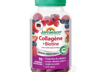 Jamieson - Collagen + Biotin with Hyaluronic Acid, Mixed Berry | 90 Bilayer Gummies
