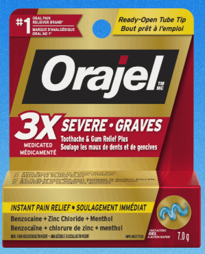 Orajel 3X Medicated Severe Toothache & Gum Relief Plus | 7.0 g