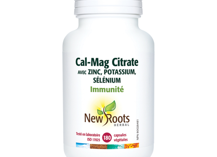 New Roots - Cal-Mag Citrate With Zinc, Potassium, Selenium | 180 capsules