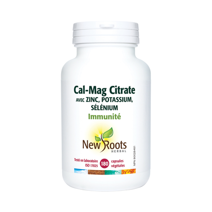 New Roots - Cal-Mag Citrate With Zinc, Potassium, Selenium | 180 capsules