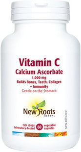 New Roots Vitamin C Calcium Ascorbate - 1000 mg | 60 Vegetable Capsules*