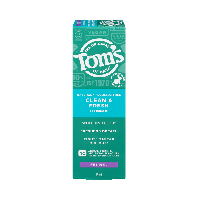 Tom's of Maine - Clean & Fresh Fennel Natural Toothpaste | 85 mL