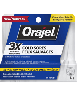 Orajel - 3X Medicated - for All Mouth Sores - Instant Pain Relief | 5.3 g