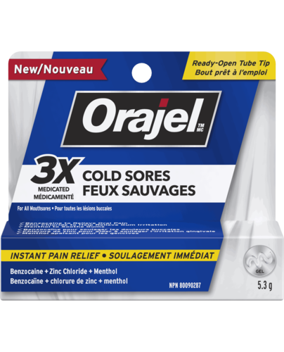 Orajel - 3X médicamenteux - pour toutes les plaies buccales - Soulagement instantané de la douleur | 5,3g