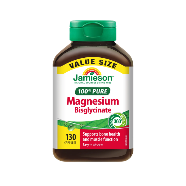 Jamieson - Bisglycinate de magnésium 100 mg | 130 capsules