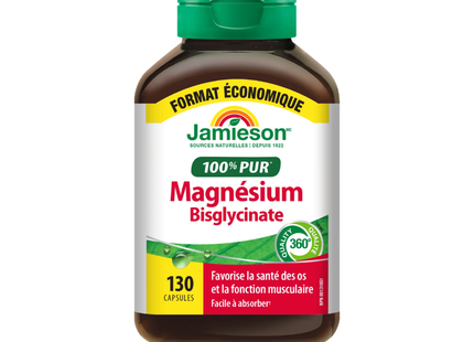 Jamieson - Magnesium Bisglycinate 100 mg | 130 Capsules