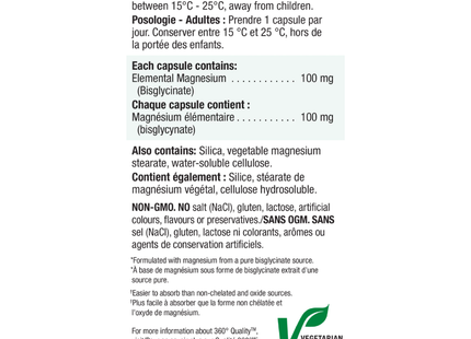Jamieson - Magnesium Bisglycinate 100 mg | 130 Capsules