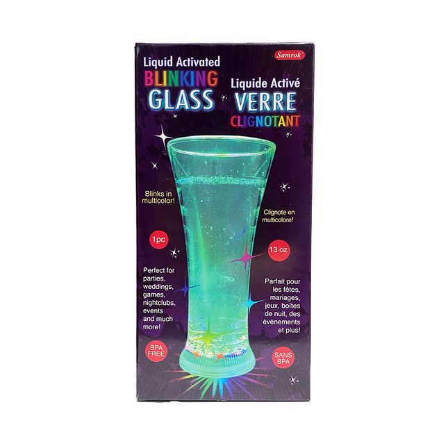Samrok - Verre clignotant activé par liquide, multicolore
