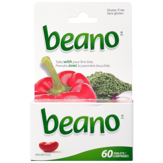 Beano - Comprimés d'enzymes alpha-galactosidase | 60 comprimés