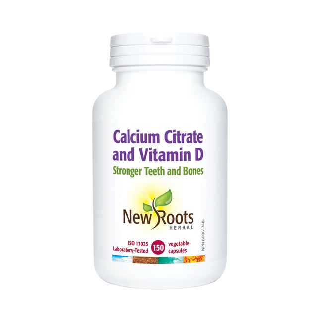 New Roots - Citrate de calcium et vitamine D | 150 gélules