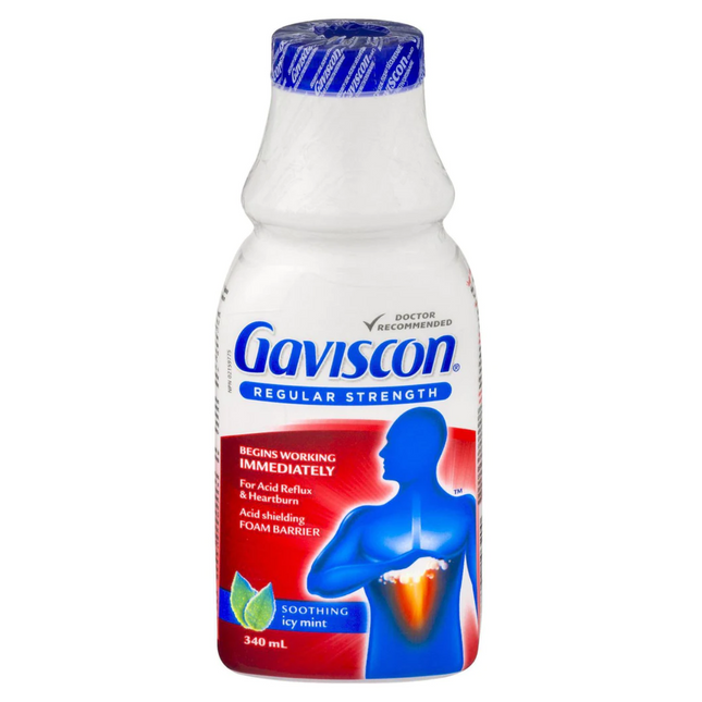 Gaviscon - Menthe glacée apaisante liquide à force régulière | 340 ml