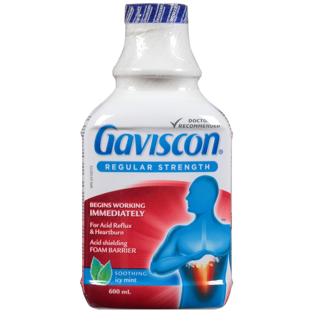 Gaviscon - Menthe glacée apaisante liquide à force régulière | 600 ml 