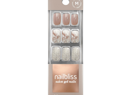 NailBliss - Ongles en gel pour salon - Medium - Marbelous GN27 | 30 Ongles