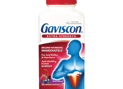 Gaviscon - Extra Strength Acid Shield , Fruit Blend | 25 Chewable Foamtabs