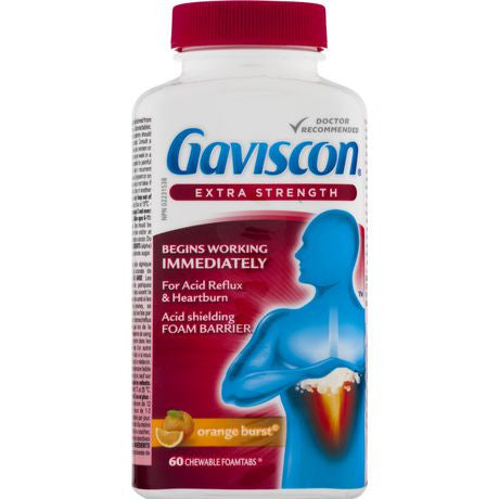 Gaviscon Extra Strength Chewable Foamtabs - Orange Burst | 60 Tabs