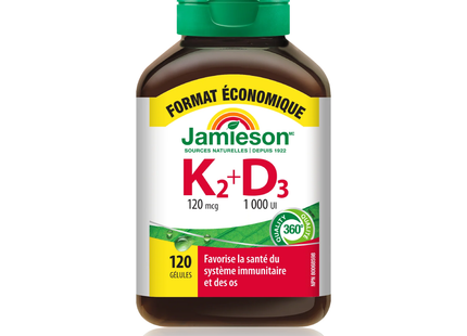 Jamieson - Vitamin K + D3 | 120 Softgels