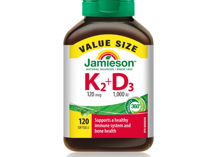 Jamieson - Vitamin K + D3 | 120 Softgels