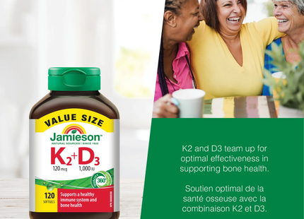 Jamieson - Vitamin K + D3 | 120 Softgels