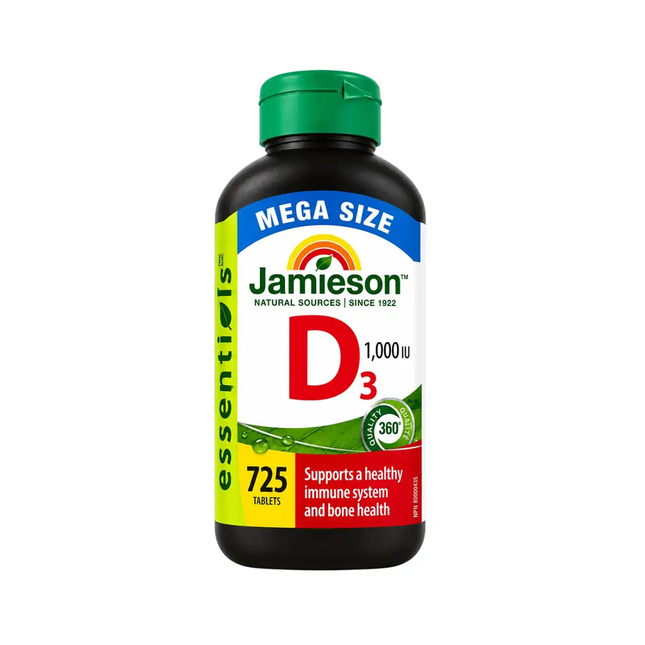 Jamieson - Vitamine D3 1000 UI | 725 Comprimés
