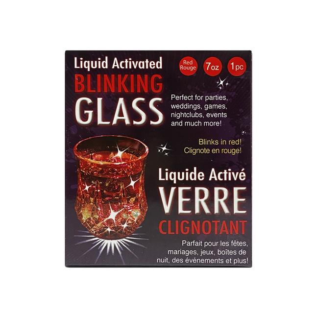 Samrok - Verre clignotant activé par liquide, rouge