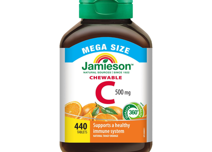 Jamieson - Vitamine C 500 mg | 440 comprimés à croquer