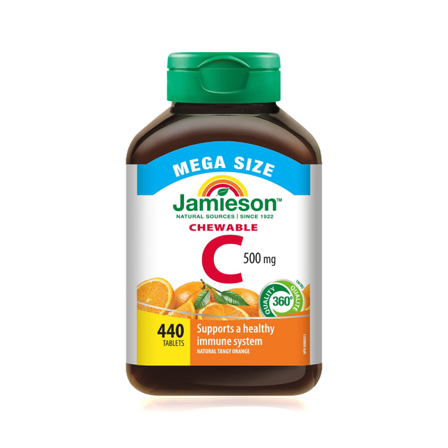 Jamieson - Vitamine C 500 mg | 440 comprimés à croquer