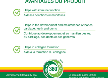 Jamieson - Vitamine C 500 mg | 440 comprimés à croquer