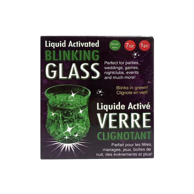 Samrok - Verre clignotant activé par liquide, vert