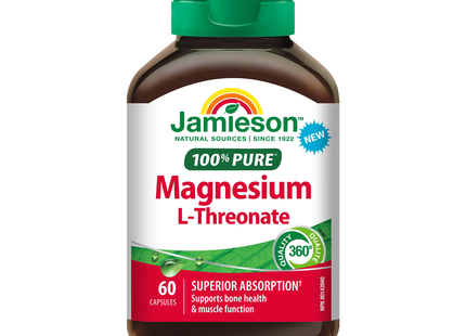 Jamieson - 100% Pure Magnesium L-Threonate | 60 Capsules