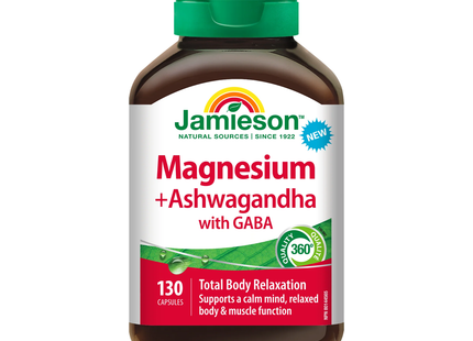 Jamieson - Magnesium + Ashwagandha with GABA | 130 Capsules