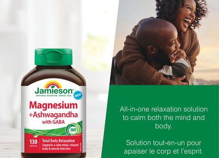 Jamieson - Magnesium + Ashwagandha with GABA | 130 Capsules