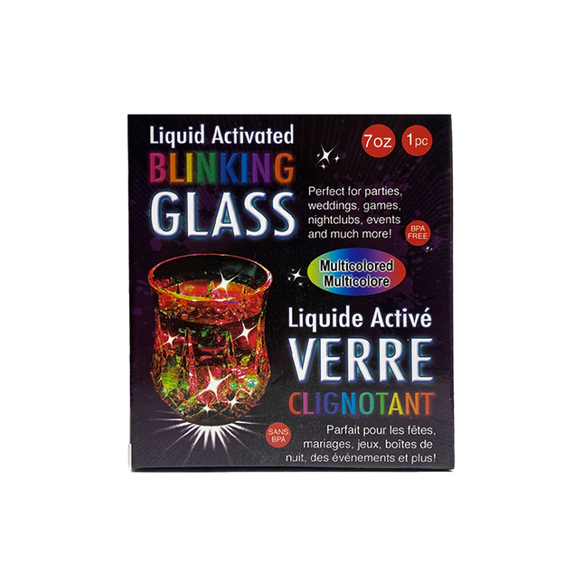 Samrok - Verre clignotant activé par liquide, multicolore