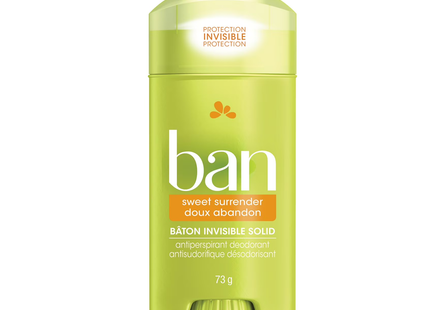 Ban - Invisible Solid Antiperspirant + Deodorant,  Sweet Surrender Scent | 73 g