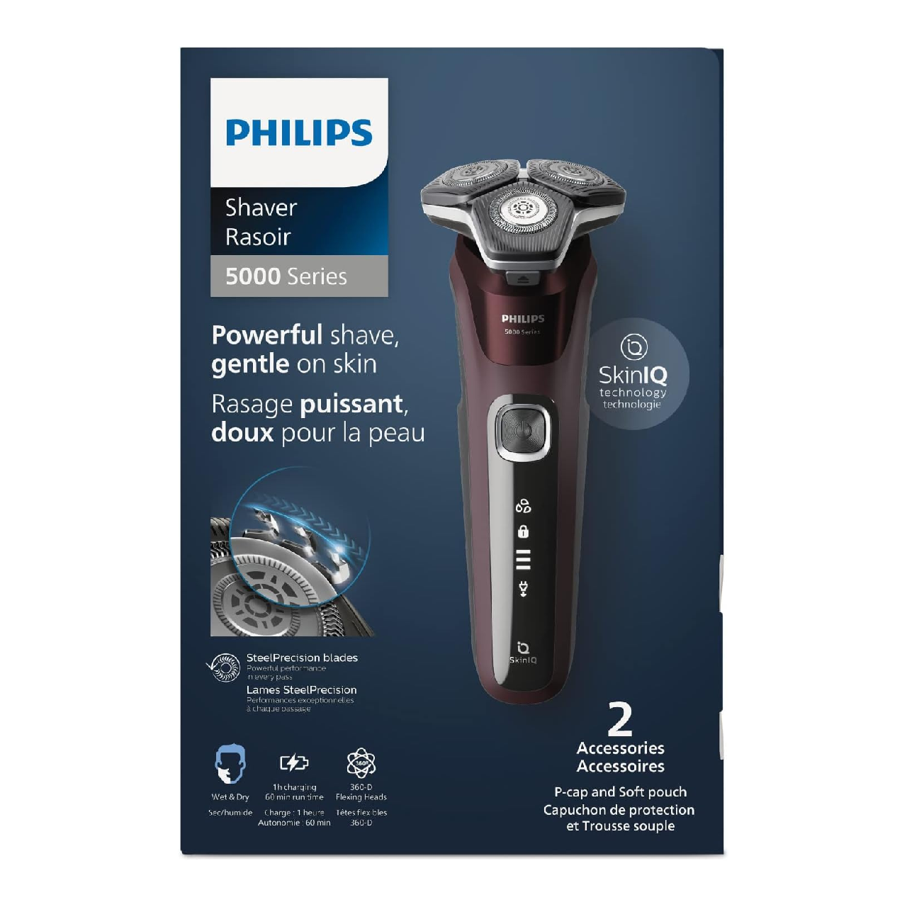 Philps Standard Razor Philips - Steel Precision 5000 Electric Razor – White Cross E-Store