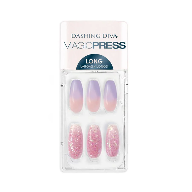 Dashing Diva - Magic Press - Ongles longs - PO79 Lilas Glace | 30 clous