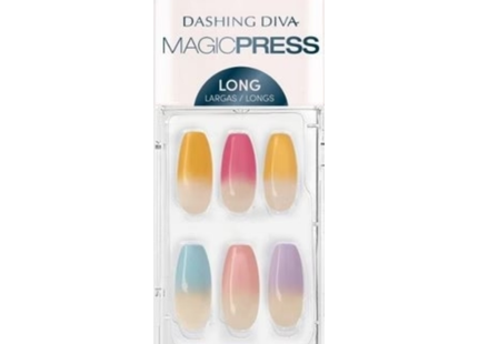 Dashing Diva - Magic Press - Long Nails - PO85 Happy Medium  | 30 Nails