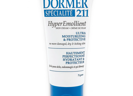 Dormer - 211 Crème pour la peau hyper émolliente - Ultra hydratante | 75g