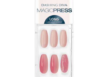 Dashing Diva - Magic Press - Long Nails - PO87 Blush Hour  | 30 Nails