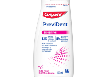 Colgate - Dentifrice pour dents sensibles PreviDent, menthe douce | 100 ml