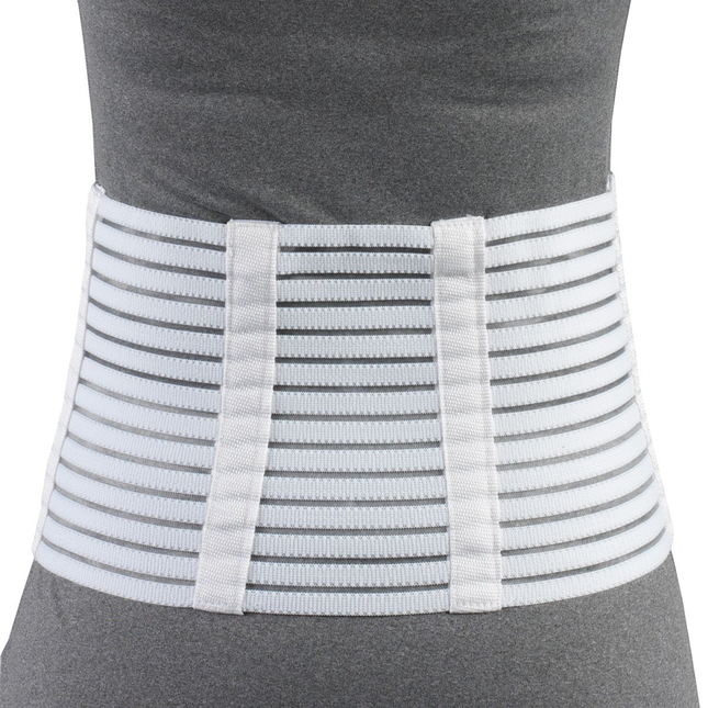OTC - 7" Lightweight Lumbosacral Support with Steel Stays, White