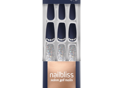 NailBliss - Ongles en gel de salon - Longs - Naval Glamour GN38 | 30 clous