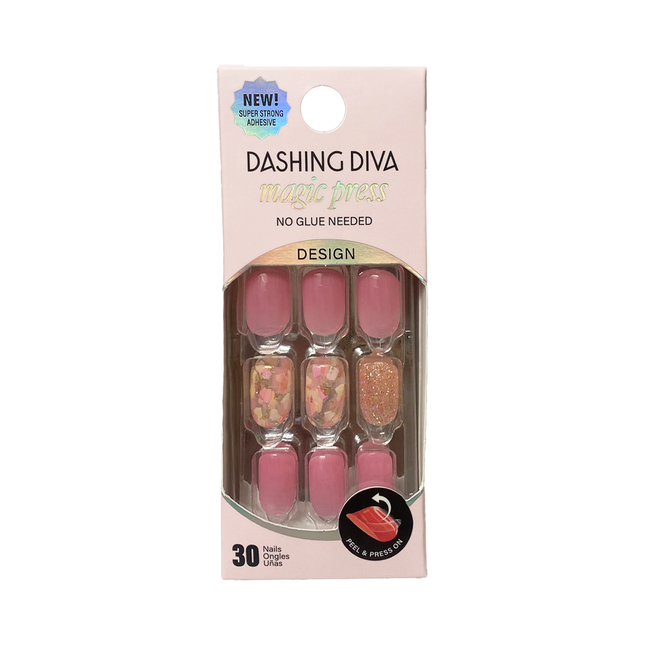 Dashing Diva - Magic Press - Ongles courts - PO99 Pink Passion | 30 clous