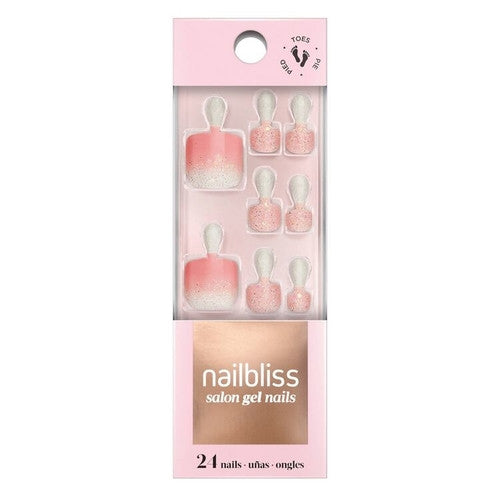 Nailbliss - Salon Gel Nails - Toe Nails - FT03 Plush Pink | 24 Nails