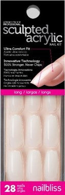 Nailbliss - Sculpted Acrylic Nail Kit -  ANF06 Long - 28 Nails