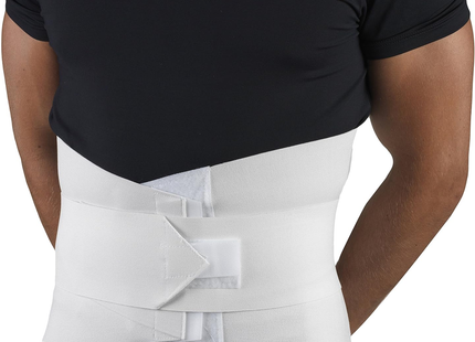 OTC - 7" Elastic Lumbosacral Support, Abdominal Uplift/Steel Stays, White