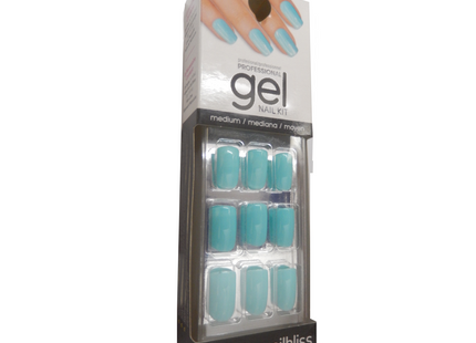 NailBliss - Salon Gel Nails - Medium - Bermuda Turquoise GN40 | 28 Nails