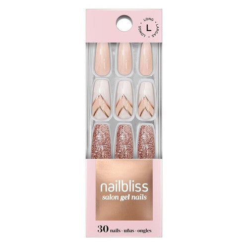 Nailbliss - Ongles en gel de salon - Longs - Saison des mariages GN43 | 30 clous